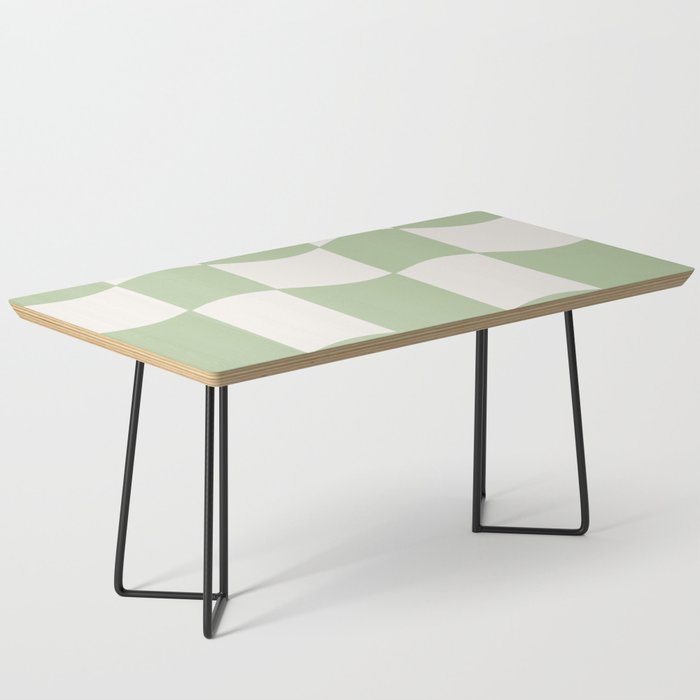 wavy check | pistachio Coffee Table Gallery Image 1