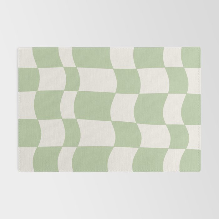 wavy check | pistachio Rug Gallery Image 2