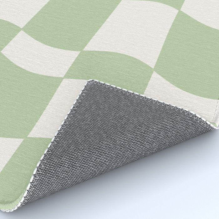 wavy check | pistachio Rug Gallery Image 4