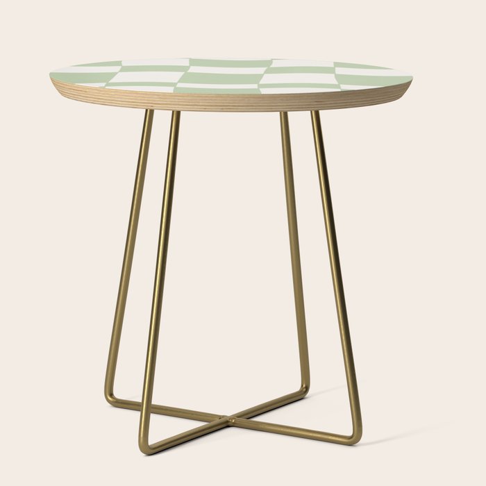 wavy check | pistachio Side Table Gallery Image 1