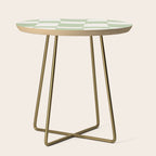 wavy check | pistachio Side Table Gallery Image 1
