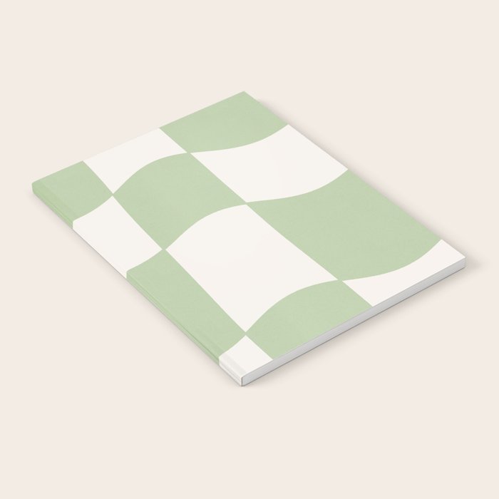 wavy check | pistachio Notebook Gallery Image 2