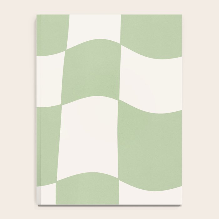 wavy check | pistachio Notebook Gallery Image 4