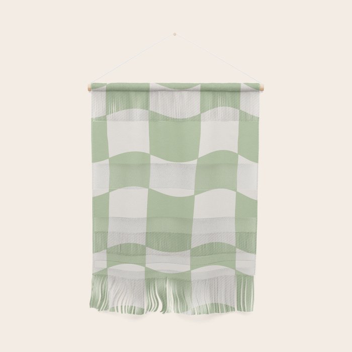 wavy check | pistachio Wall Hanging Gallery Image 1