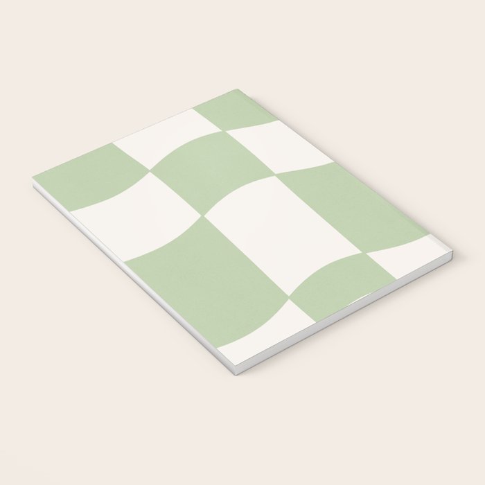 wavy check | pistachio Notebook Gallery Image 3