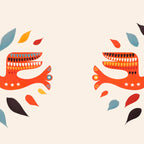 A Pair Of Festive Birds Coffee Mug Gallery Image 2