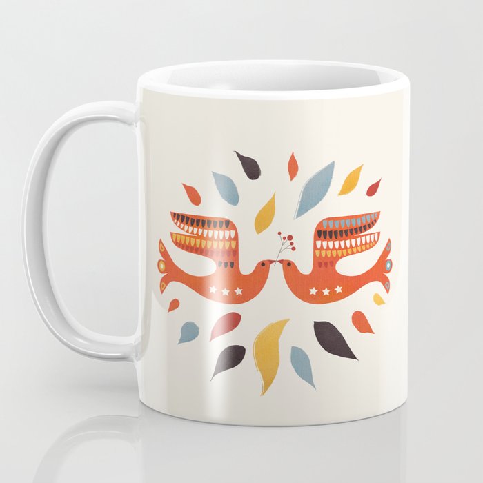 A Pair Of Festive Birds Coffee Mug Gallery Image 3