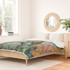 Colorful Owl Forest Garden Indian Summer Flora And Wildlife Duvet Cover Gallery Image 2