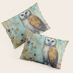 Colorful Owl Forest Garden Indian Summer Flora And Wildlife Pillow Sham Gallery Image 3
