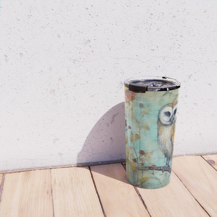 Colorful Owl Forest Garden Indian Summer Flora And Wildlife Travel Mug Gallery Image 4