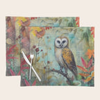Colorful Owl Forest Garden Indian Summer Flora And Wildlife Placemat Gallery Image 1