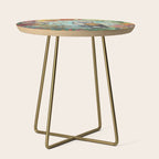Colorful Owl Forest Garden Indian Summer Flora And Wildlife Side Table Gallery Image 1
