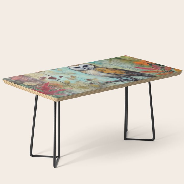 Colorful Owl Forest Garden Indian Summer Flora And Wildlife Coffee Table Gallery Image 1