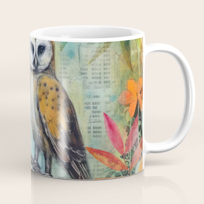 Colorful Owl Forest Garden Indian Summer Flora And Wildlife Coffee Mug Gallery Image 1