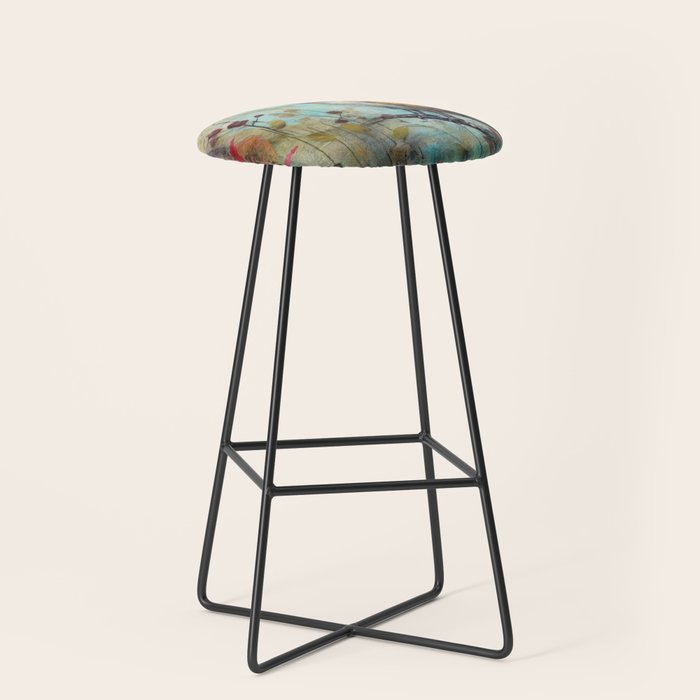 Colorful Owl Forest Garden Indian Summer Flora And Wildlife Stool Gallery Image 1