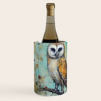 Colorful Owl Forest Garden Indian Summer Flora And Wildlife Wine Chiller Gallery Image 1