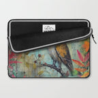Colorful Owl Forest Garden Indian Summer Flora And Wildlife Laptop Sleeve Gallery Image 2