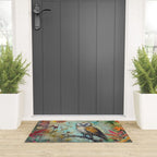 Colorful Owl Forest Garden Indian Summer Flora And Wildlife Welcome Mat Gallery Image 3