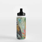 Colorful Owl Forest Garden Indian Summer Flora And Wildlife Water Bottle Gallery Image 2