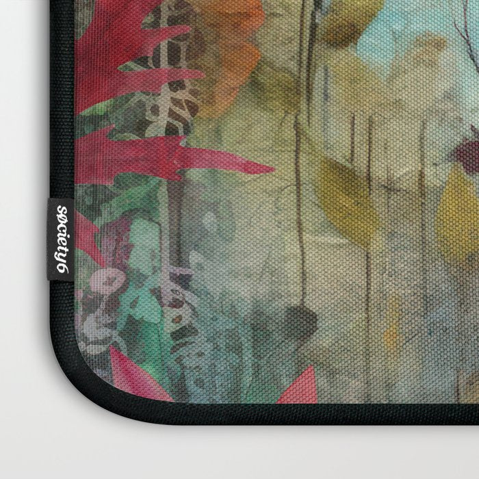 Colorful Owl Forest Garden Indian Summer Flora And Wildlife Laptop Sleeve Gallery Image 3