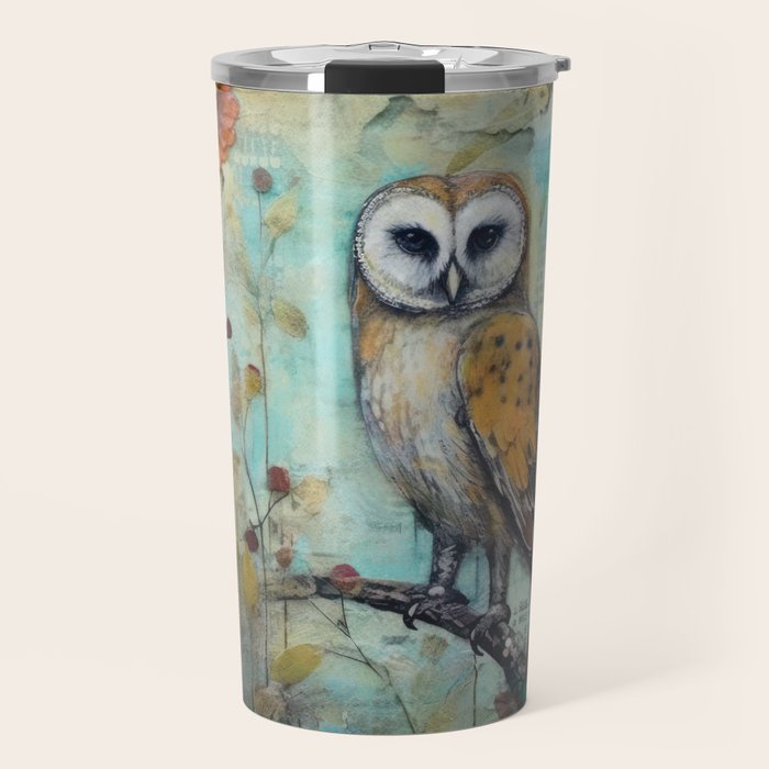 Colorful Owl Forest Garden Indian Summer Flora And Wildlife Travel Mug Gallery Image 1