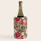 Vintage Christmas Floral on Sage Green Wine Chiller Gallery Image 2