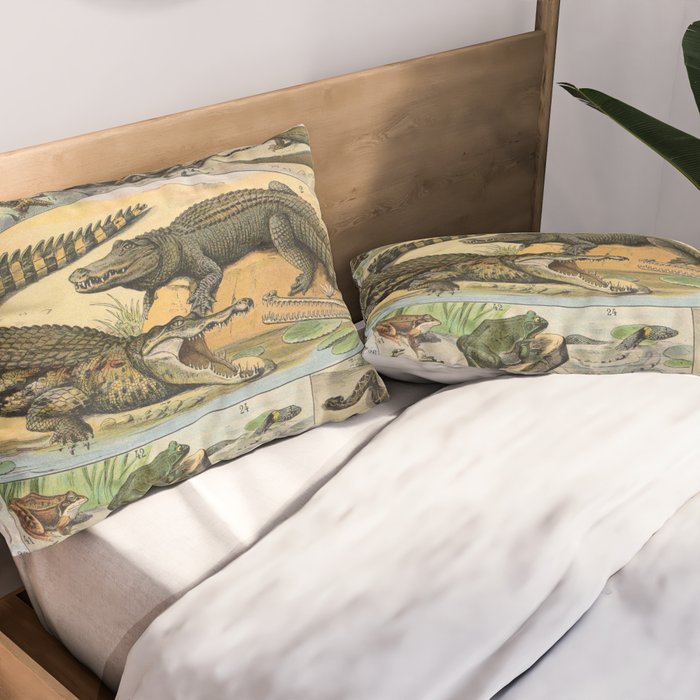 Reptile Illustration - Larousse Pillow Sham Gallery Image 2