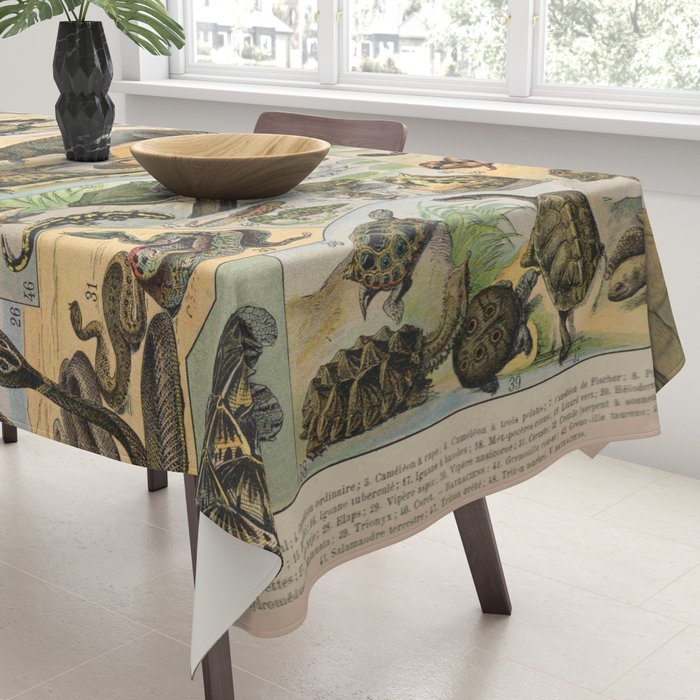 Reptile Illustration - Larousse Tablecloth Gallery Image 3