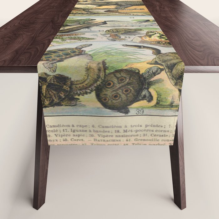 Reptile Illustration - Larousse Table Runner Gallery Image 1