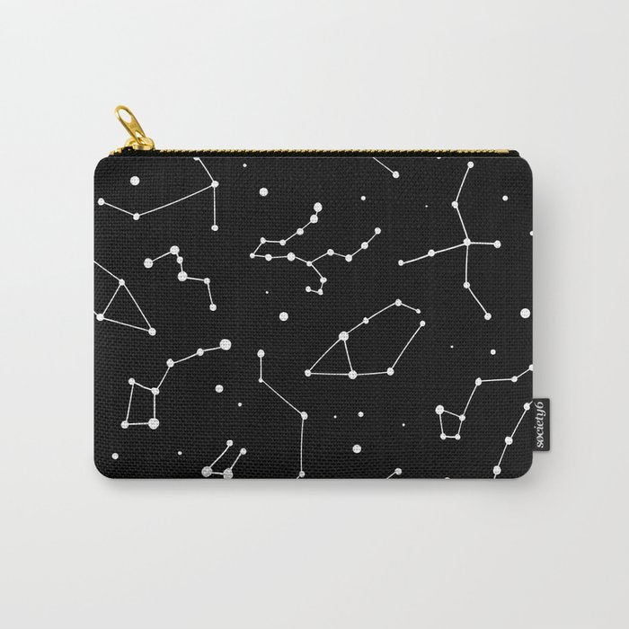 Black and White Constellations Carry All Pouch Gallery Image 1