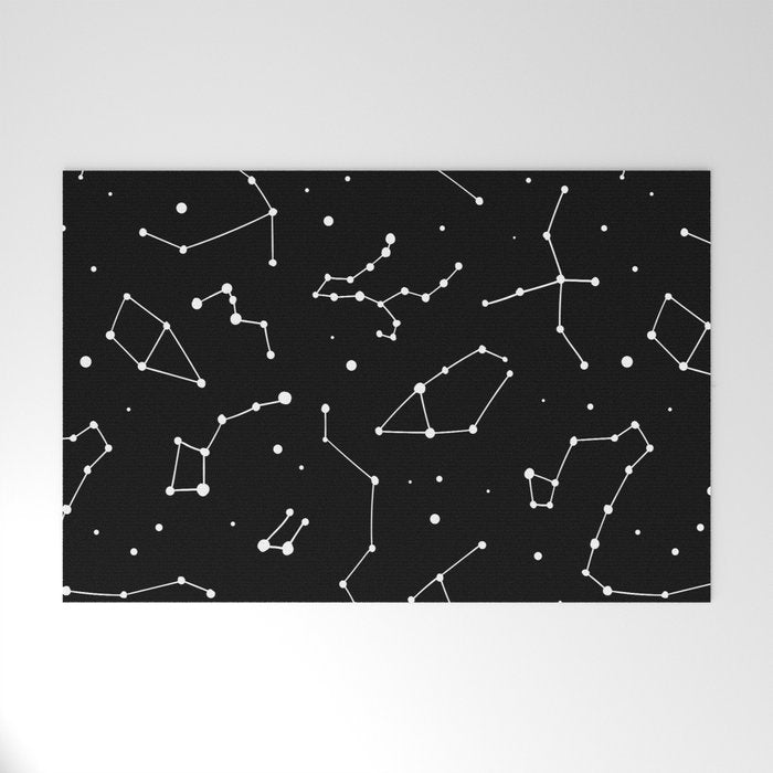 Black and White Constellations Welcome Mat Gallery Image 1