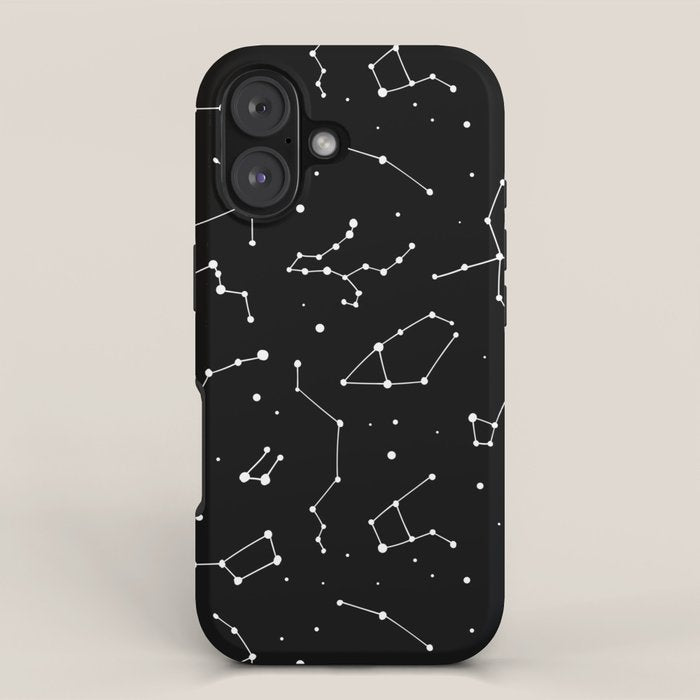 Black and White Constellations iPhone Case Gallery Image 1