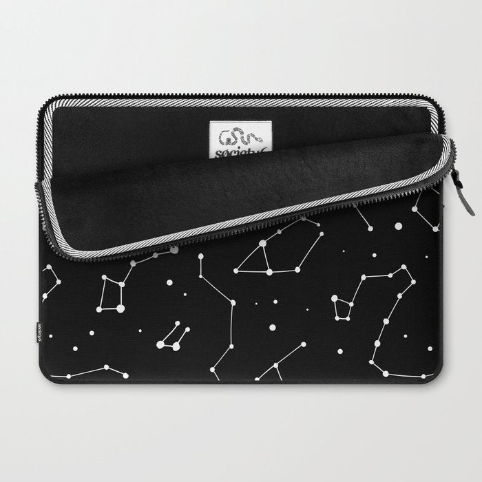 Black and White Constellations Laptop Sleeve Gallery Image 2