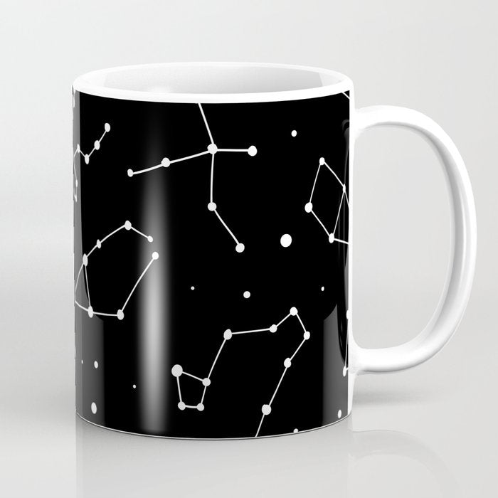 Black and White Constellations Coffee Mug Gallery Image 1