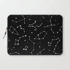 Black and White Constellations Laptop Sleeve Gallery Image 1