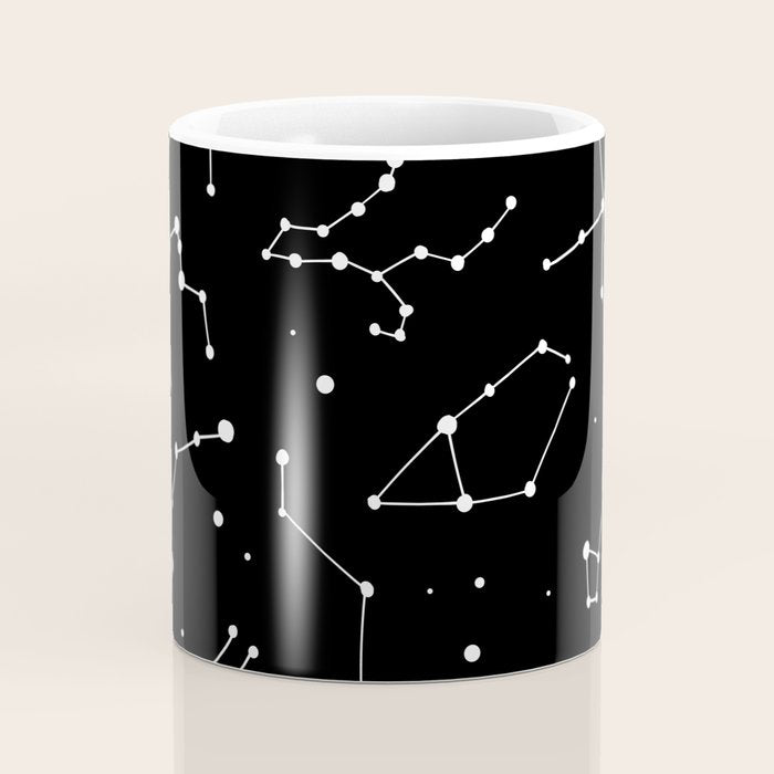Black and White Constellations Coffee Mug Gallery Image 4