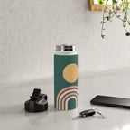 Mid century modern - green Water Bottle Gallery Image 4