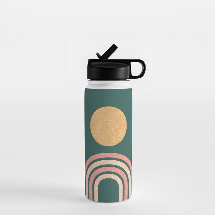Mid century modern - green Water Bottle Gallery Image 1