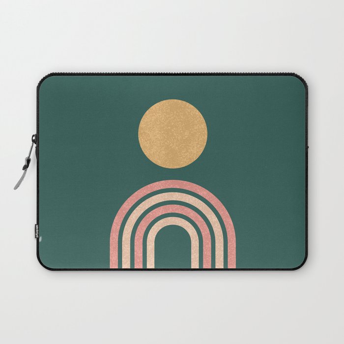 Mid century modern - green Laptop Sleeve Gallery Image 1