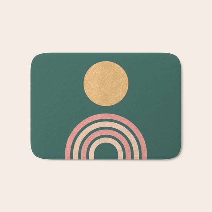 Mid century modern - green Bath Mat Gallery Image 1