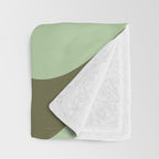 Sage Olive Green Retro Liquid Swirl Contemporary Abstract Pattern 2 Throw Blanket Gallery Image 3