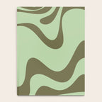 Sage Olive Green Retro Liquid Swirl Contemporary Abstract Pattern 2 Notebook Gallery Image 4