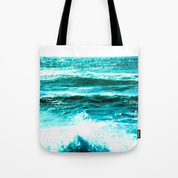 California Ocean Waves Tote Bag Gallery Image 1