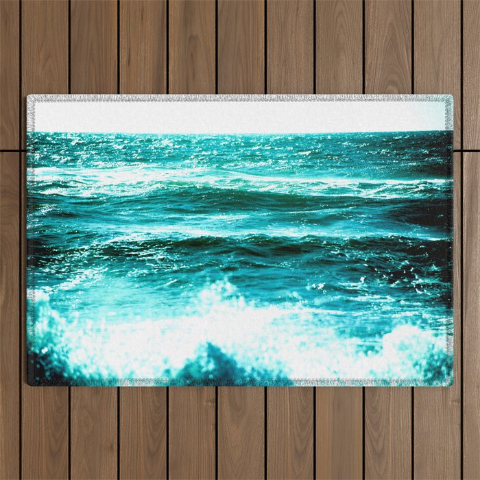 California Ocean Waves Outdoor Rug Gallery Image 1