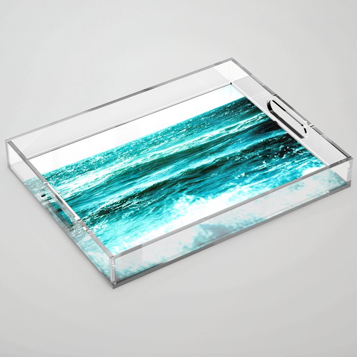 California Ocean Waves Acrylic Tray Gallery Image 1
