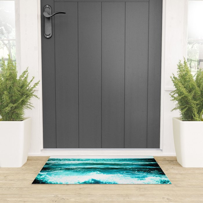 California Ocean Waves Welcome Mat Gallery Image 3