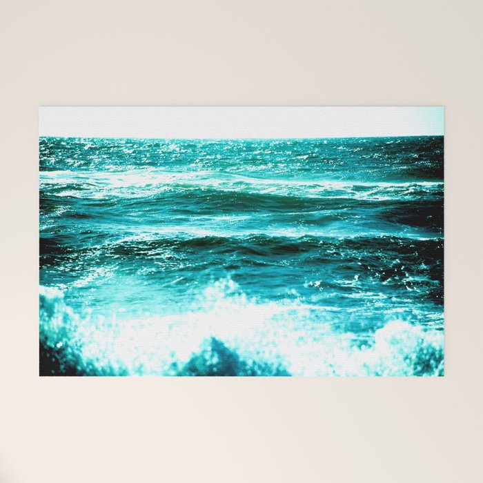California Ocean Waves Welcome Mat Gallery Image 1