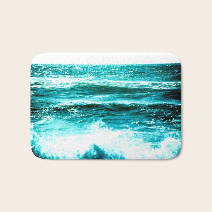 California Ocean Waves Bath Mat Gallery Image 1
