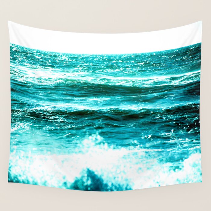 California Ocean Waves Wall Tapestry Gallery Image 4