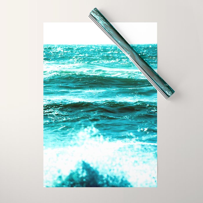 California Ocean Waves Wrapping Paper Gallery Image 1